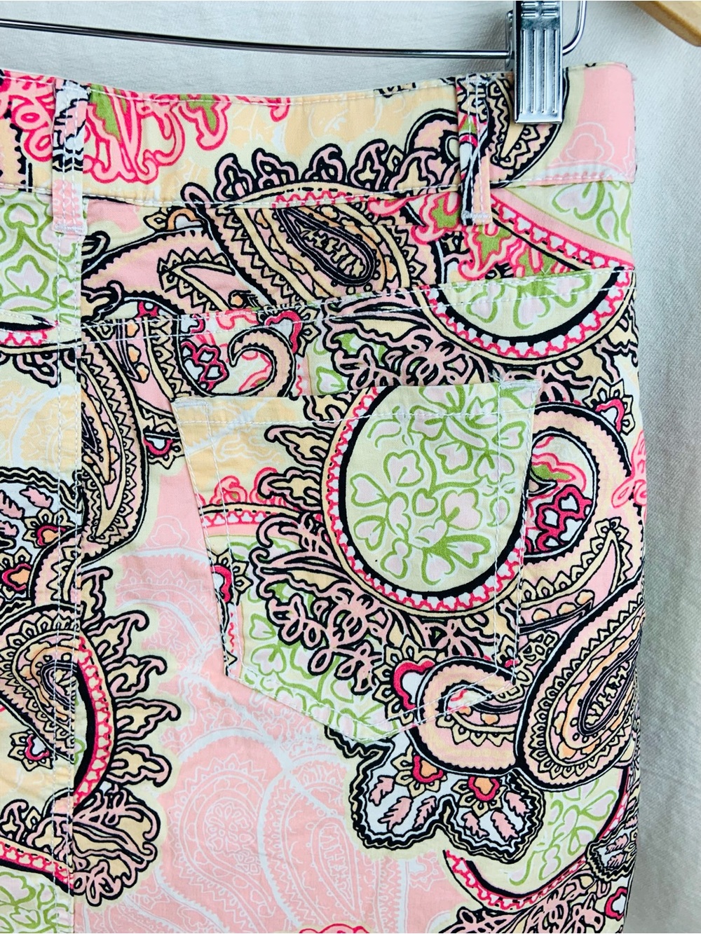 Croft & Barrow Paisley Skort - Pink, Green & Peach - Picture 4 of 8